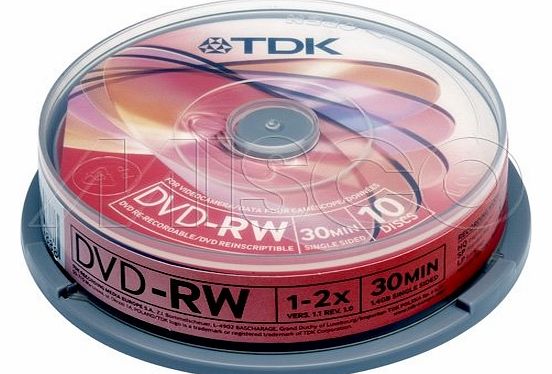 TDK 20 TDK DVD-RW 8cm Mini Discs 1.4GB for Camcorder/Handycam Use