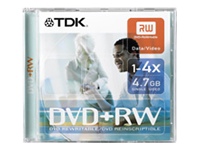 TDK Branded 4.7GB DVD RW Media For Use With DVDRW Writer