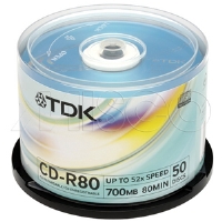 CD-R 80MIN 700MB CAKEBOX 52X 50 PACK