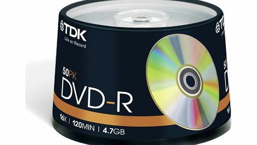 DVD 50-Pack Media ( TDK DVD-R 50pk CB )