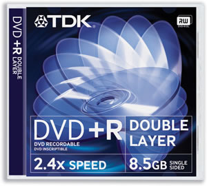 DVDplusR Dual Layer DVD Speed 2.4x 8.5GB Ref