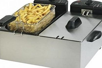 Team  F27M Double Deep Fat Fryer, 6 Litre,