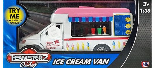 Teamsterz Ice Cream Van Truck Toy - Light And Sound Musical Vehicle