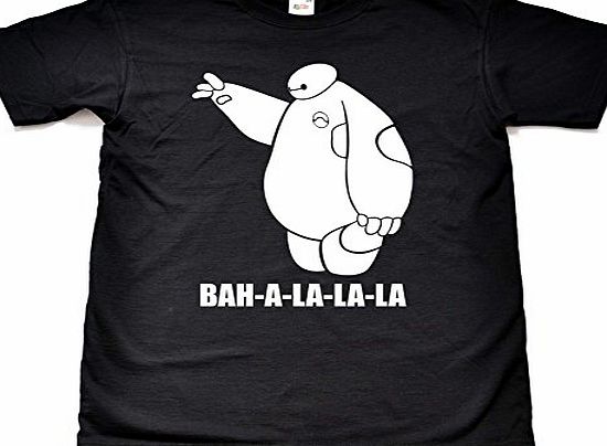 Teamzad Baymax Bot fistbump Funny Black T Shirt Child Small 7 - 8 Years