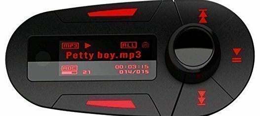 In Car FM Transmitter/Modulator MP3 Player With Remote Control Aux SD & USB Port Playback Led Display (Red)