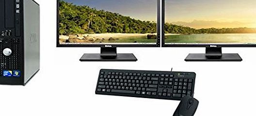 Technical Progress Ltd Newly Refurbished Windows 10 Home Office Gaming PC Dual 19`` Widescreen Monitors - 2TB 2000GB Storage - 8GB RAM - Dual Core Processor - Dedicated Nvidia GT730 Graphics Card HDMI - Keyboard Mouse Speake