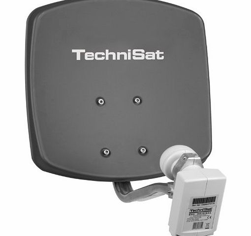 TechniSat  Digidish 33 Satellite Dish 33cm with Mounting and Dual LNB - Grey