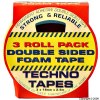 Techno Double-Sided Foam Tape Roll 18mm x 2.6Mtr