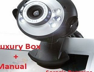 Techno USB Webcam 20MP 6 LED 20 MegaPixel Web Cam, Built-in Microphone Mic for Laptop PC Vista windows 7 Wi