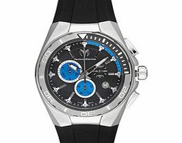 TechnoMarine Cruise steel black and blue watch 45mm