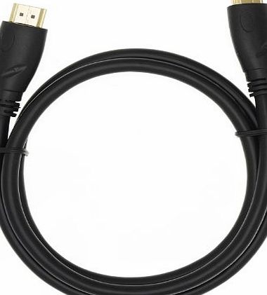 TecPlus tec  Basics 1 Metre 1.4v High Speed High Definition HDMI Cable Compatible with TV Sets, Blu-Ray Players, Laptops, Computers, Xbox 360, Xbox One, Playstation 3 and Playstation 4 - Black