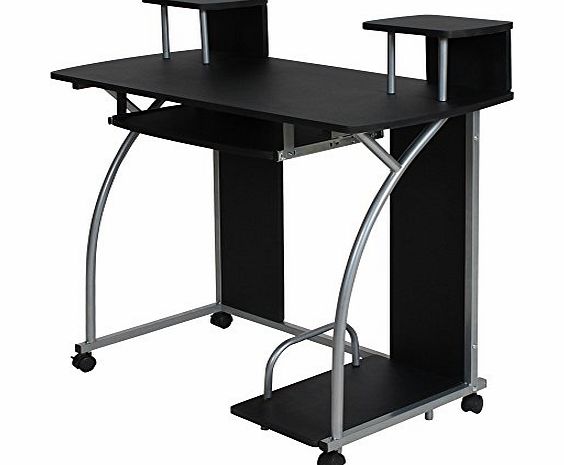 TecTake Computer Desk Work Table Youth Student Office Work station furniture black