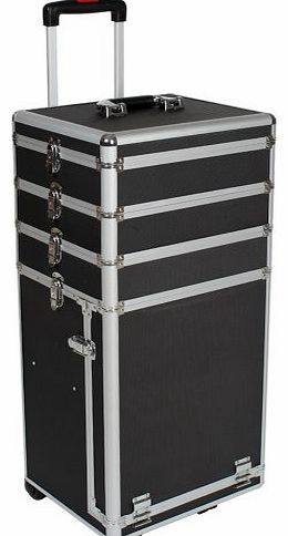 Cosmetics and Make Up Beauty Case Trolley Vanity Box black