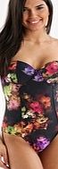 Ted Baker Cascading Floral Clere Swimsuit - Black