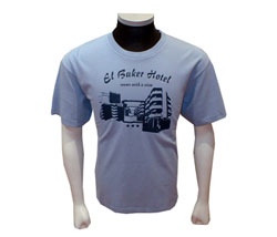 El Baker Hotel print front t-shirt
