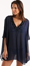 Ted Baker, 1295[^]247606 Embellished Wilmat Cover Up - Navy