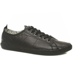 Male Plimp Lux Leather Upper Fashion Trainers in Black, Tan