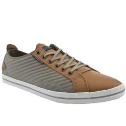 Ted Baker Male Plimp Manmade Upper Fashion Trainers in Brown and Grey
