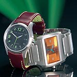 Ted Baker Mens Round Dial with Green Digits & Brown Strap Automatic Watch