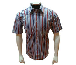 Rock stripe short-sleeved shirt