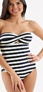 Ted Baker Twisted Stripe Mathry Swimsuit - Blue