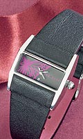 Ted Baker Womens Butterfly Print Black Leather Strap Watch