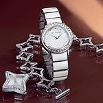 Ted Baker Womens White Enamelled Stone Set Bracelet Watch