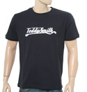 Navy T-Shirt with White Logo