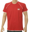 Red with White T-Shirt