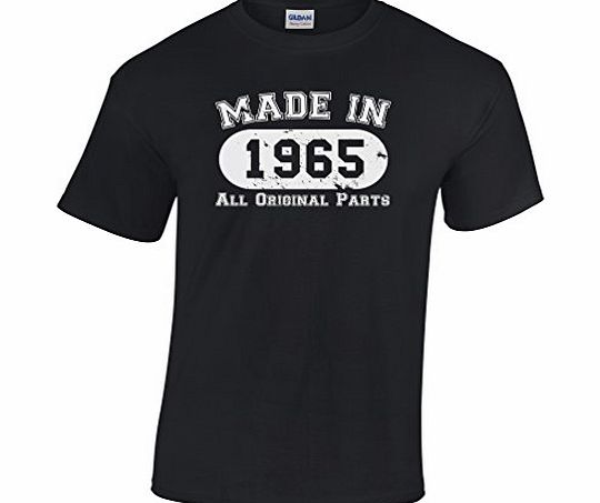 Tedim Made In 1965 Limited Edition Birthday 50th T Shirt Gift Nostalgic Retro Year Mens Regular Fit Small - XXLarge Multiple Colours