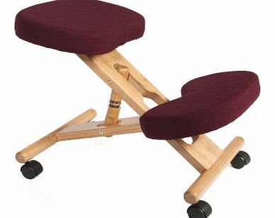 Teknik KNEELING Ergonomic Posture Kneeling Chair (with Wood Frame) - Burgundy