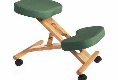 Teknik Wooden Kneeling Chair -Ergonomic Posture Chair Green