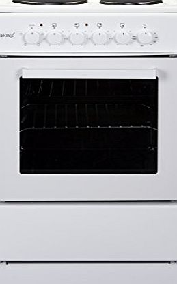 Teknix TK50SEW White 50cm Single Oven Electric Cooker With 4 Solid Plate Hob
