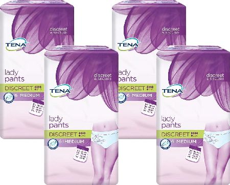 Tena, 2102[^]0010394 Pants Discreet Medium - 24 Pairs