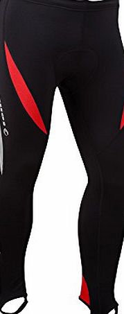 Tenn-Outdoors Tenn Mens Lazer Thermal Cycling Leggings/Tights - Black/Red - Med