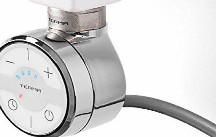 terma 600w Thermostatic electric element towel rail Radiator conversion kit 600 Watt Chrome Timer