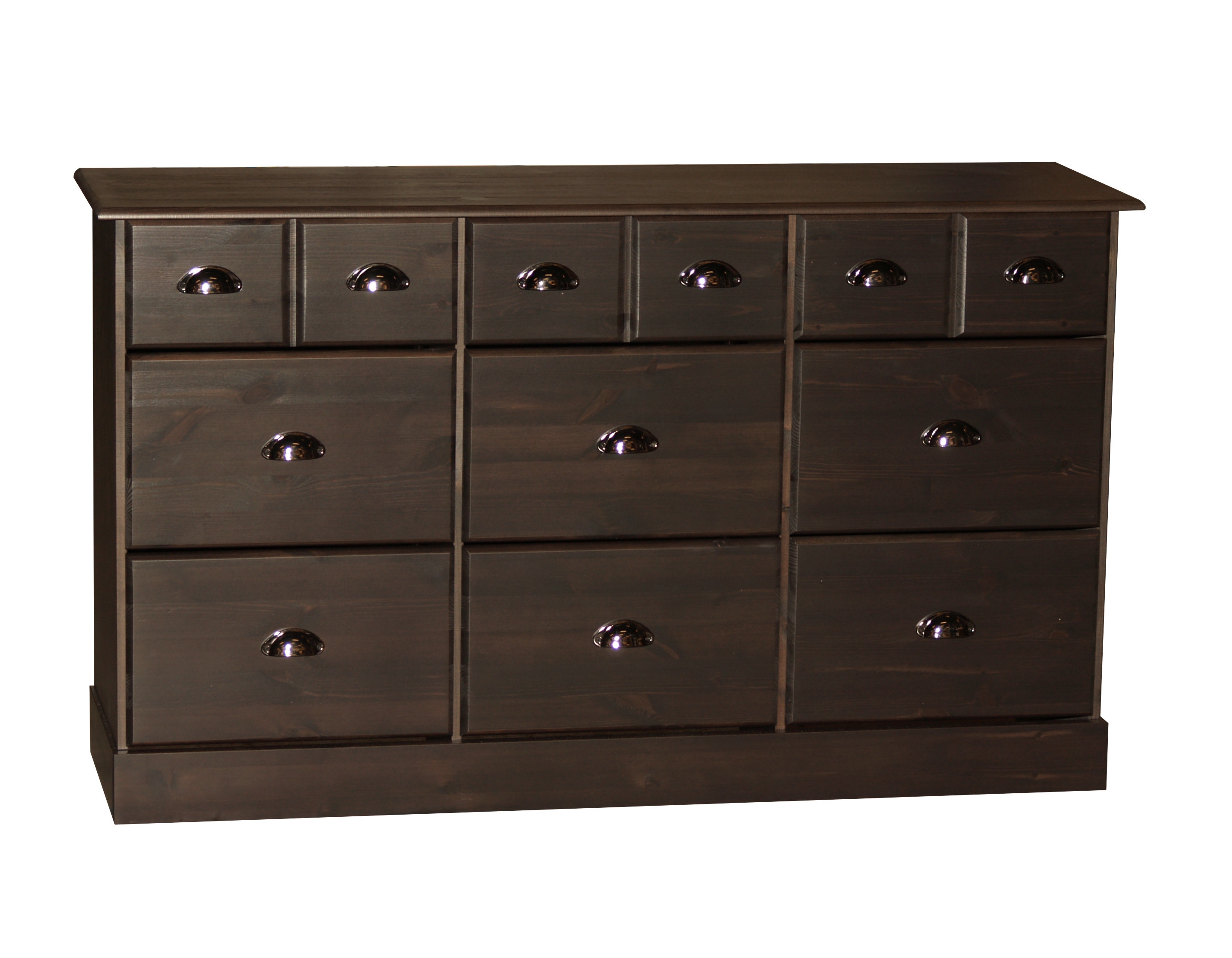 Terra Pine Dark Stain 3 6 Drawer Chest