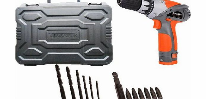 12V Li-Ion 2-Speed Cordless Drill with 13 Piece Accessory Kit