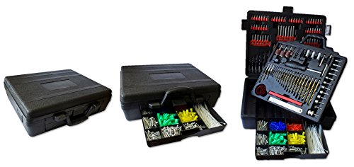 Terratek 835pcs Combination Drill Bit Set includes - HSS Drill bits, Screwdriver bits and many more, Comes Complete In carry Case