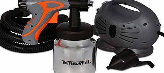 Terratek Electric 650w HVLP Hand Held Fine Spray Paint Spraying System, Paint Flow Adjuster enables great paint coverage - As Seen On TV