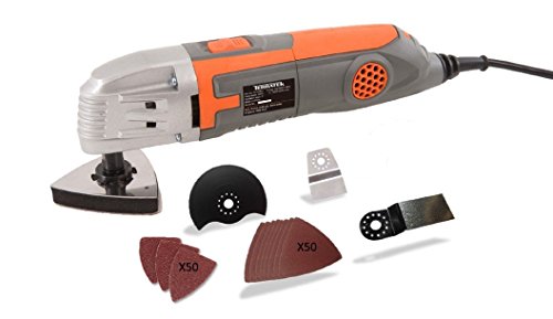 Terratek Oscillating Variable speed Multi-Tool with 115 Piece accessory kit,Ideal for Cutting,scraping 