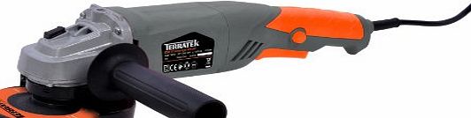 Terratek TTAG800 800W 115mm Angle Grinder with 2 Metal Cutting Discs and 2 Metal Griding Discs