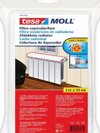 tesa UK Tesa 05439-00000-00 Radiator Cover Pre-Sewn on Sides, White