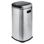 Tesco 30L square stainless steel touch open bin