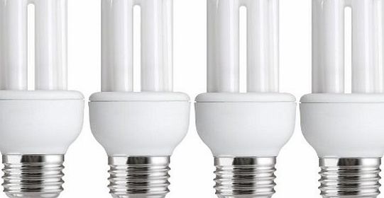 Tesco 4 x Energy Saving 11W (=54W-60W) E27 ES CFL Light Bulbs, Edison Screw, 620-660 Lumen, 10 Years, 827 2700K Warm White