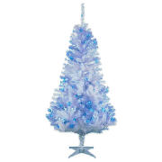 6ft White Pre-Lit Christmas Tree with 100