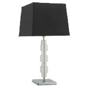 Block Table Lamp With Black Silk Effect