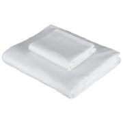 Tesco Brushed Cotton Single Fitted Sheet, White