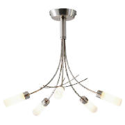 Cara 5 Light Ceiling Fitting Satin Nickle