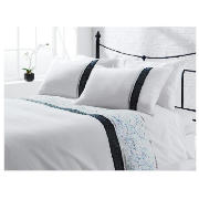 Cassie Embroidered Duvet Set Double, White